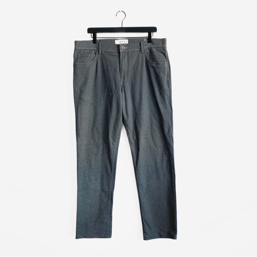 Brax Cadiz Straight Leg Men’s Gray Black Trouser Pants 38x34